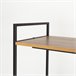 Max Home Armario abierto madera y acero 2 estantes Negro