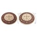 Alfombra de lana OMEGA circulo ARIES flores 200x200 Crema
