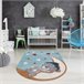 Alfombra infl TOYS 75322 oso de peluche para niños moderno Azul