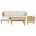 Beliani Conjunto longue CREMONA Blanco/ Beige
