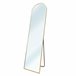 Espejo de Pie Metal Round Cuerpo Entero con Soporte Suelo 40x5 Dorado