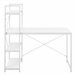 Mesa Escritorio Stavanger con 4 estantes Metal/Aglomerado 120x64 Blanco