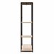 Perchero Lola con banco 3 estantes, color roble/negro, 167 cm altura Madera