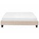 Beliani Cama con somier Poliéster ROANNE 169x211 Beige