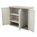 Armario bajo de exterior con 2 puertas y 2 estantes regulables Armario bajo de exterior con 2 puertas y 2 estantes regulables Beige