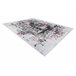 Alfombra lavable ANDRE 1816D flores vintage 80x150 Blanco/ Gris