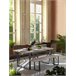 Banco de comedor de madera cm con patas de metal Natural