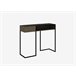 Consola ZUG nogal con patas metálicas color negro Negro/ Madera
