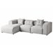 Beliani Sofá esquinero Poliéster DOLVA Beliani Sofá esquinero Poliéster DOLVA Gris Claro