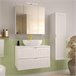 Mueble bajo lavabo encimera Soline 80 Blanco