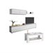 Pack mueble de tv-salón con mesa de centro Arlet Plus 200 Blanco/ Gris