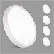 Plafón LED Pack 4 Lámpara de Techo Redondo 6500K Blanco Brillo