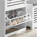 Zapatero con 3 solapas y 2 Ganchos FSR108-W SoBuy Blanco