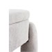 Banqueta-baul estructura y patas tapizadas en boucle Gris Claro