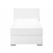 Beliani Cama continental Piel sintética PRESIDENT 99x211 Blanco