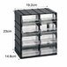 Armario multiusos 2 puertas en PVC Antracita