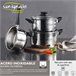 Batería de cocina 5 piezas Cromo