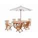 Beliani Conjunto de comedor MAUI II Madera Clara