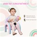 Sillón Infantil Tablero Multicapa, MDF, Espuma, Poliéster ZONEKIZ Rosa