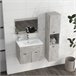 Conjunto de Muebles de Baño Melamina de Madera, Cerámica, Vidrio Gris