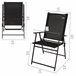 Aktive Pack 2 sillas plegables de jardín slim con reposabrazos Negro