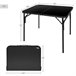 Aktive Mesa plegable camping maletín antideslizante negro c/sistema de nivelación Negro