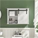 Mueble de Pared con Puerta de Granero BZR71-W SoBuy Blanco