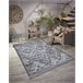 Alfombra MAROC P657 Diamantes Zigzag Étnico Franjas Bereber 180x270 Negro