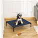 Cama Elevada para Mascotas Acero, Tela Oxford PawHut Azul