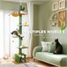 Árbol para Gatos Aglomerado de Madera, Poliéster PawHut Árbol para Gatos Aglomerado de Madera, Poliéster PawHut Verde