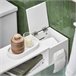 Estantería auxiliar con 2 Puertas para Baño BZR117-W SoBuy Blanco