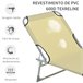 Tumbona Plegable Tela Oxford, Metal Outsunny Crudo