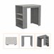 Mesa Auxiliar de cocina Portree en melamina con 2 estantes Mesa Auxiliar de cocina Portree en melamina con 2 estantes Blanco/ Gris