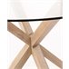 Pack Mesa Redonda de Cristal Templado + 4 Sillas Nordic 120x120 Blanco