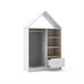 Armario vestidor juvenil Misty Cloud 110 Blanco/ Madera