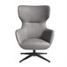 Sillón giratorio polipiel y acero Gris Oscuro
