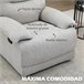 Sillón Reclinable Poliéster, Espuma, Tablero Multicapa HOMCOM Gris