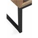 Aparador de Madera de Fresno, Frentes de Madera Reciclada con Base de Metal 110 Madera