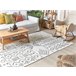 Beliani Alfombra de pelo corto ALKENT 160x230 Blanco/ Beige