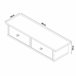 Estantería de pared con 2 cajones Geeste MDF 60 Estantería de pared con 2 cajones Geeste MDF 60 Blanco