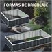 Arriate de Jardín Acero Outsunny, terraza y jardín - jardinería Gris