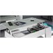 Mesa de centro elevable LINE II blanco y cemento Blanco/ Gris