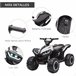 Quad Eléctrico Infantil PP, Metal HOMCOM Blanco