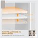 Aparador de Cocina Melamina de Madera HOMCOM 90 Blanco