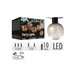 Guirnalda de luces led  BOLA 6,8 metros Negro