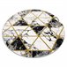 Alfombra EMERALD exclusivo 1020 circulo - glamour 160x160 Negro