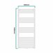 Radiador toallero mural Voss 655 W 24 tubos acero Blanco