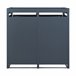 Cobertizo Valkeakoski para 2 cubos de basura de 120L acero Gris