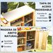 Carrito de Parrilla Acero, Madera de Abeto Outsunny Marron