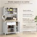 Alacena de Cocina MDF HOMCOM, hogar - cocina Blanco